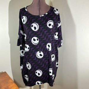 LuLaRo Jack Skellingtom Tunic Top 3/4 Sleeve Sz XS
